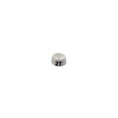 Nahanco 3/4 Plastic Size Marker, 2T, White with Black Print, 25 Pack (SMINF2TWB)
