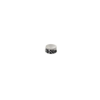 Nahanco 3/4 Plastic Size Marker, 18-24 MO, White with Black Print, 25 Pack (SMINF1824MOWB)