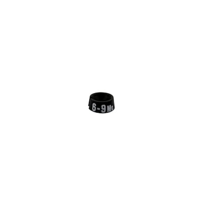 Nahanco 3/4 Plastic Size Marker, 6-9 MO, Black with White Print, 25 Pack (SMINF6-9MOBW)