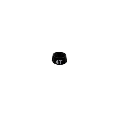 Nahanco 3/4 Plastic Size Marker, 4T, Black with White Print, 25 Pack (SMINF4TMOBW)