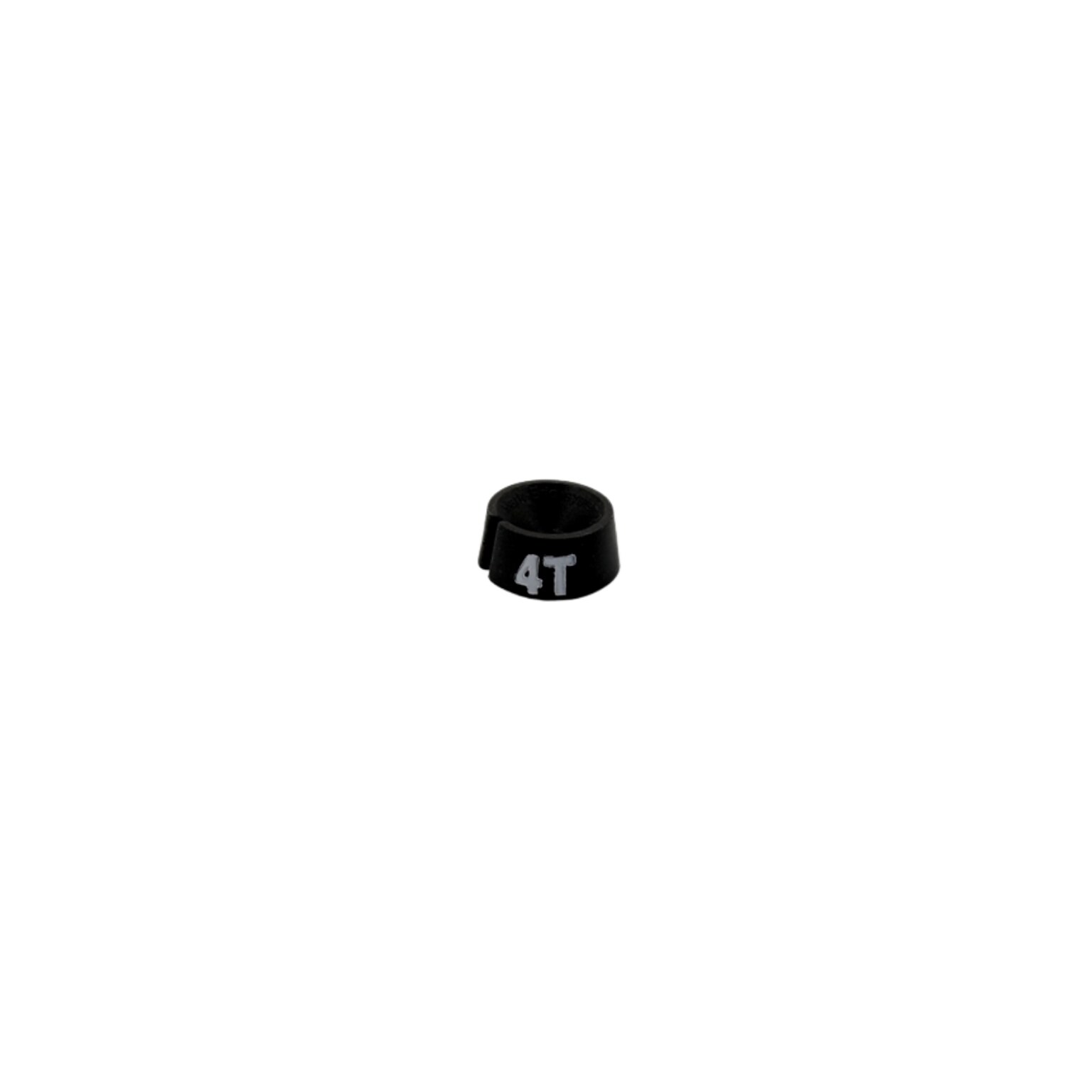 Nahanco 3/4 Plastic Size Marker, 4T, Black with White Print, 25 Pack (SMINF4TMOBW)