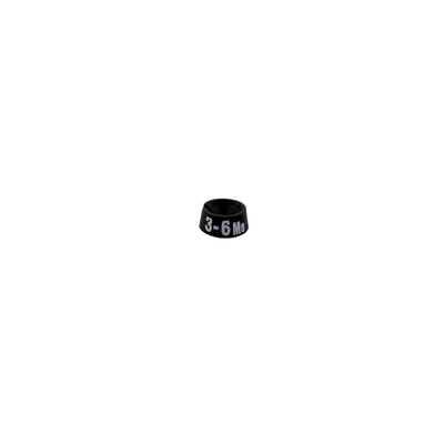 Nahanco 3/4 Plastic Size Marker, 3-6 MO, Black with White Print, 25 Pack (SMINF3-6MOBW)