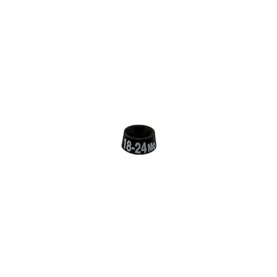 Nahanco 3/4 Plastic Size Marker, 18-24 MO, Black with White Print, 25 Pack (SMINF1824MOBW)