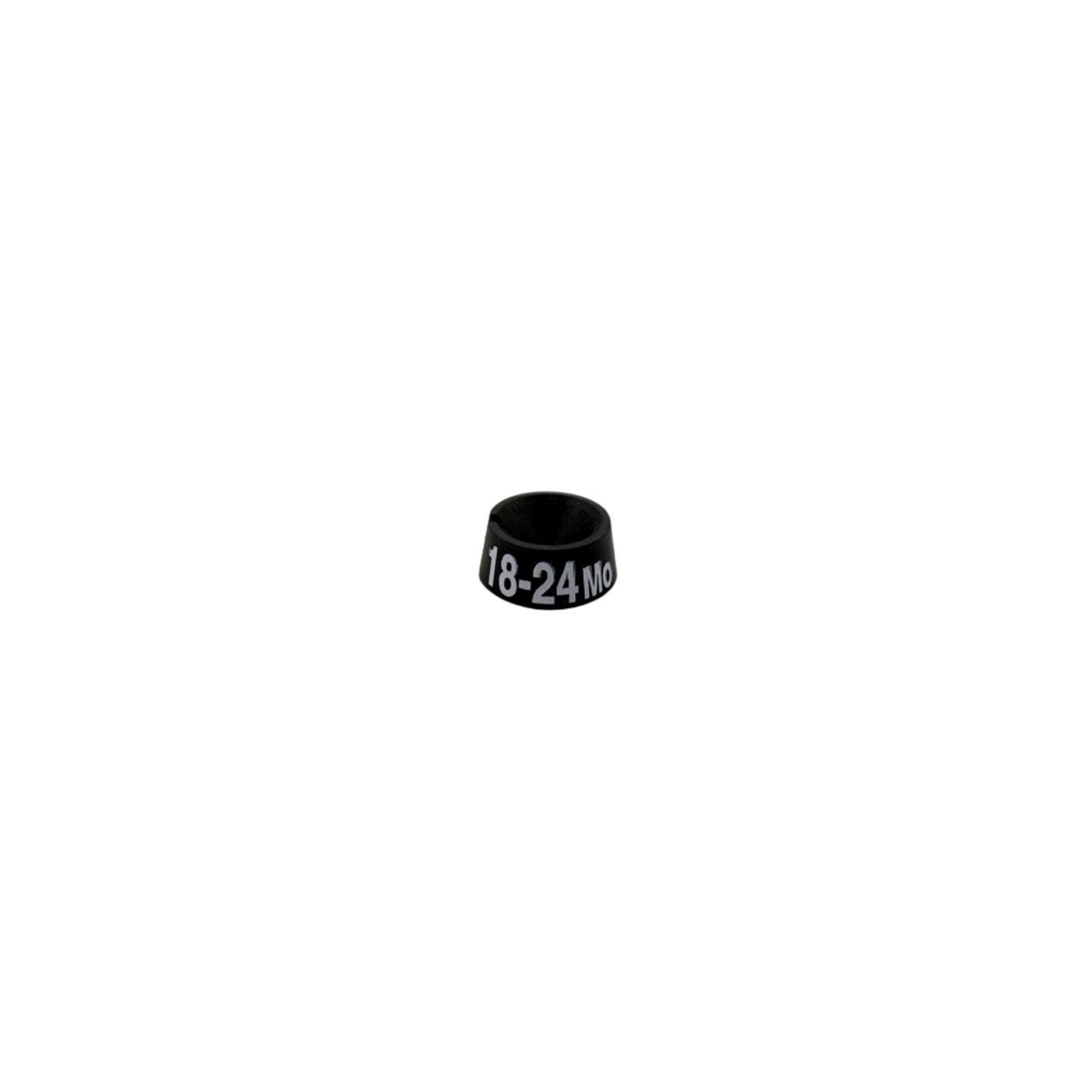 Nahanco 3/4 Plastic Size Marker, 18-24 MO, Black with White Print, 25 Pack (SMINF1824MOBW)