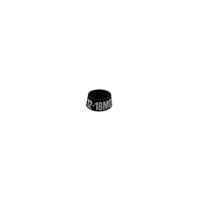 Nahanco 3/4 Plastic Size Marker, 12-18 MO, Black with White Print, 25 Pack (SMINF1218MOBW)