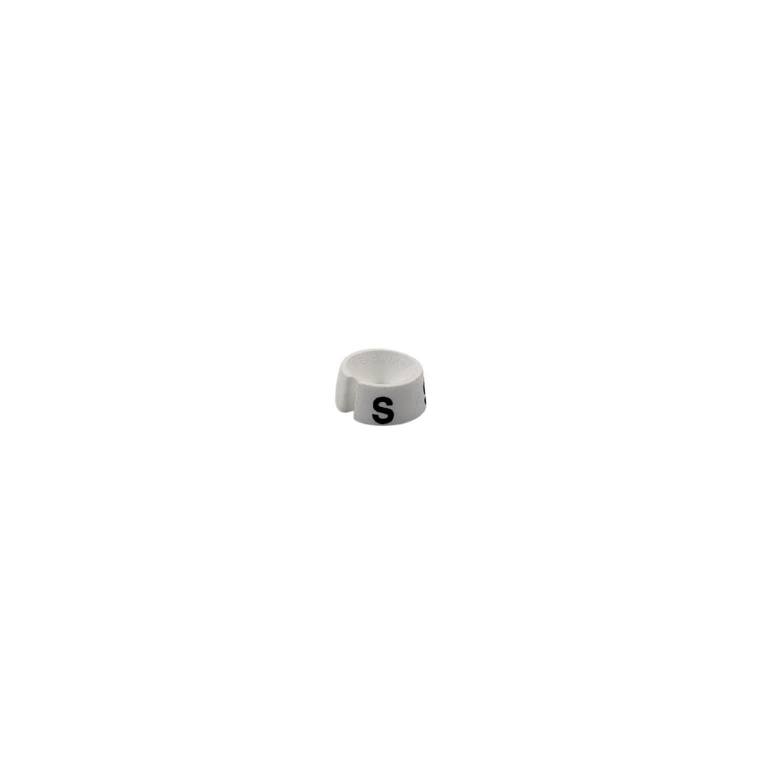 Nahanco 3/4 Plastic Size Marker, S, White with Black Print, 25 Pack (SM25SWB)