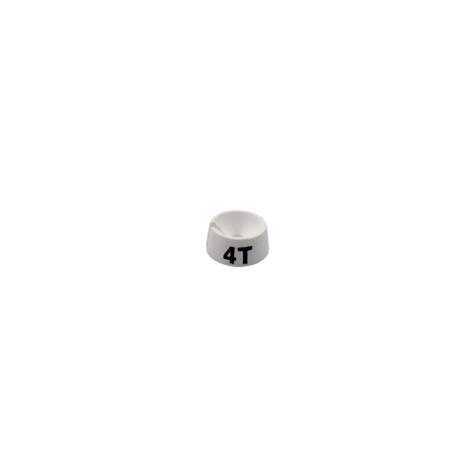 Nahanco 3/4 Plastic Size Marker, 4T, White with Black Print, 25 Pack (SMINF4TWB)