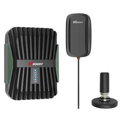 HiBoost FleetLink Flex In-Vehicle 5G Cell Phone Signal Booster for Commercial Vehicles, Green (C30F-5S-BTW.Pro)
