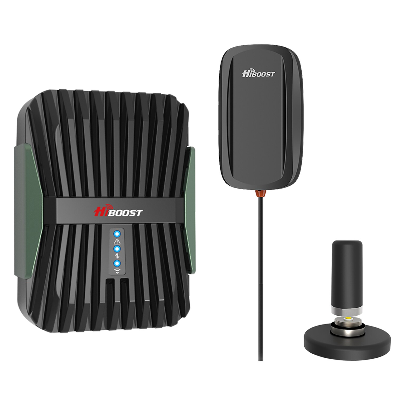 HiBoost FleetLink Flex In-Vehicle 5G Cell Phone Signal Booster for Commercial Vehicles, Green (C30F-5S-BTW.Pro)