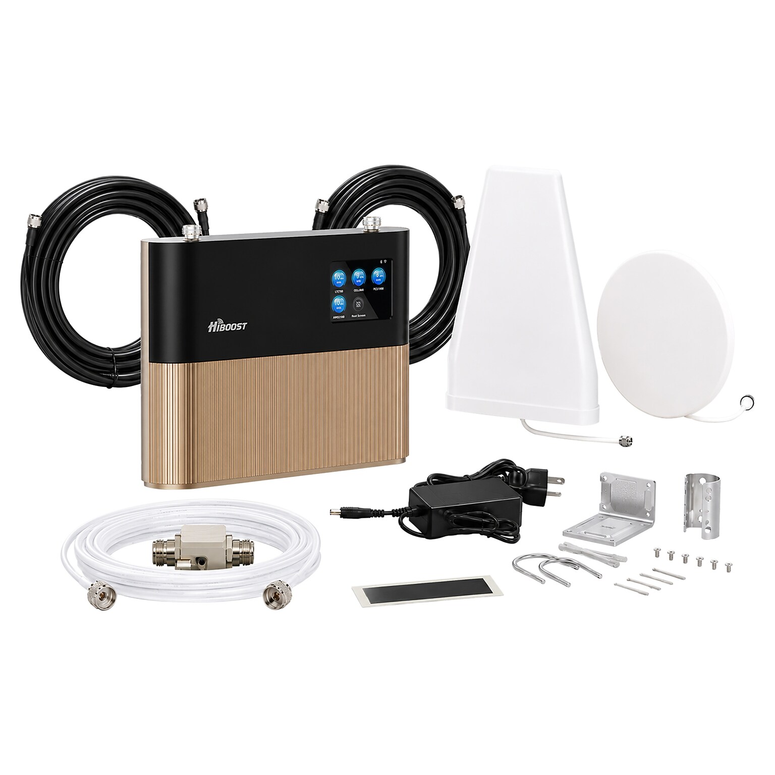 HiBoost CommLink 10K 5G Cell Phone Signal Booster for Home & Office up to 10,000-sq. ft., Gold (Pro20T-5S-BTW)