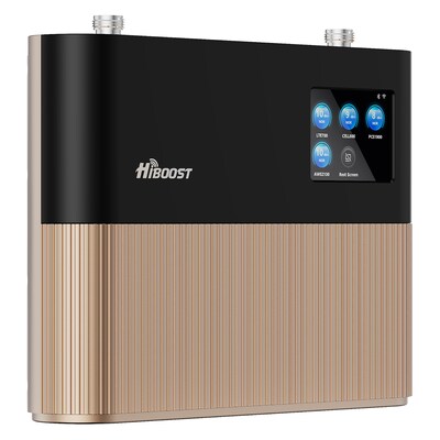 HiBoost CommLink 10K 5G Cell Phone Signal Booster for Home & Office up to 10,000-sq. ft., Gold (Pro20T-5S-BTW)