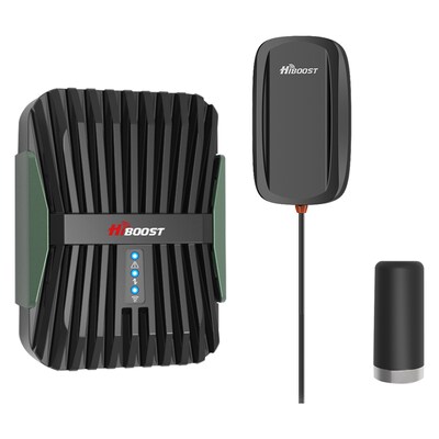 HiBoost FleetLink In-Vehicle 4G/5G Cell Phone Signal Booster for Fleet & Commercial Vehicles, Green (C30F-5S-BTW)