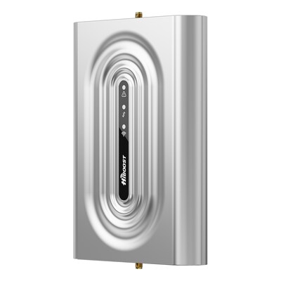 HiBoost Home Lite 5G Cell Phone Signal Booster for Home & Office Buildings up to 2,000-sq. ft., Silver (F10GB-5S-BTW)