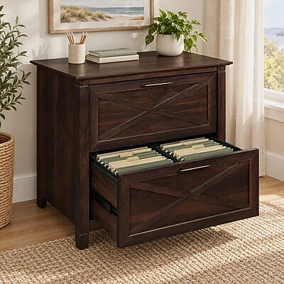 Regency Key West 2-Drawer Lateral File Cabinet, Letter/Legal Size, Lockable, 30H x 30W x 20D, Black Cherry (KWF130BC)