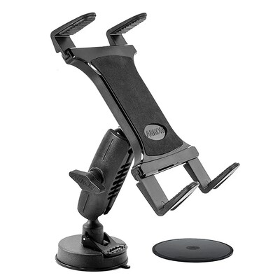 Arkon Mounts Slim-Grip Cup-Holder Tablet Mount with 3.75-In. Shaft, Black (TABRM023)