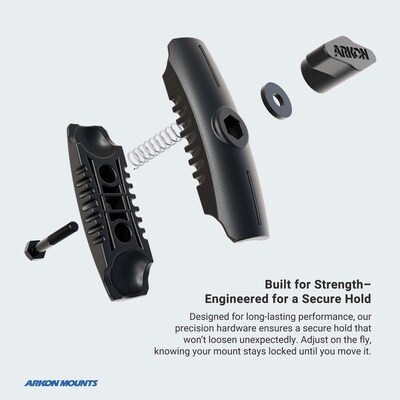 Arkon Mounts Slim-Grip Cup-Holder Tablet Mount with 3.75-In. Shaft, Black (TABRM023)