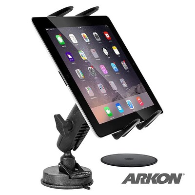 Arkon Mounts Slim-Grip Cup-Holder Tablet Mount with 3.75-In. Shaft, Black (TABRM023)
