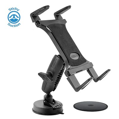 Arkon Mounts Slim-Grip Cup-Holder Tablet Mount with 3.75-In. Shaft, Black (TABRM023)