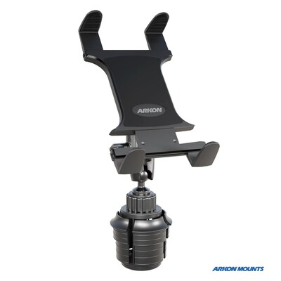 Arkon Mounts Slim-Grip Tablet Holder with Height-Adjustable Desk Stand, Black (TABSTAND29)