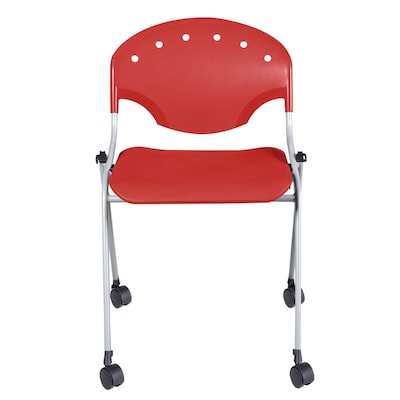 Regency Rico Plastic Classroom Training Stacking Chair, Red, 4/Pack (K305-RD-4PK)