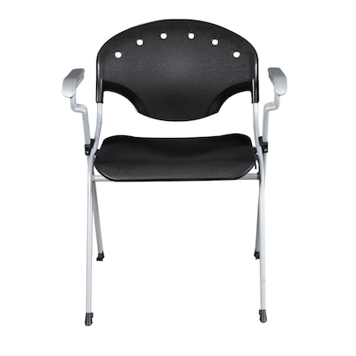 Regency Rico Plastic Classroom Training Stacking Chair, Black, 4/Pack (306-BK-4PK)