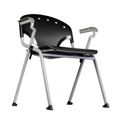 Regency Rico Plastic Classroom Training Stacking Chair, Black, 4/Pack (306-BK-4PK)