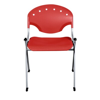 Regency Rico Plastic Classroom Training Stacking Chair, Red, 11/Pack (305-RD-11PK)