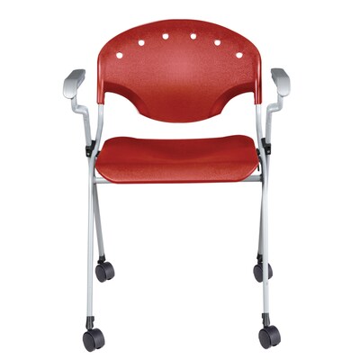 Regency Rico Plastic Classroom Training Stacking Chair, Red, 11/Pack (K306-RD-11PK)