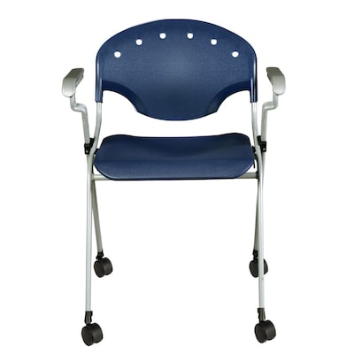 Regency Rico Plastic Classroom Training Stacking Chair, Navy Blue, 11/Pack (K306-NV-11PK)