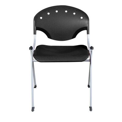 Regency Rico Plastic Classroom Training Stacking Chair, Black, 4/Pack (305-BK-4PK)