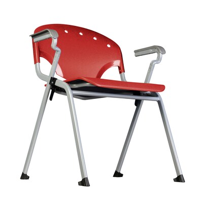 Regency Rico Plastic Classroom Training Stacking Chair, Red, 11/Pack (306-RD-11PK)