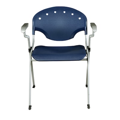 Regency Rico Plastic Classroom Training Stacking Chair, Navy Blue, 11/Pack (306-NV-11PK)