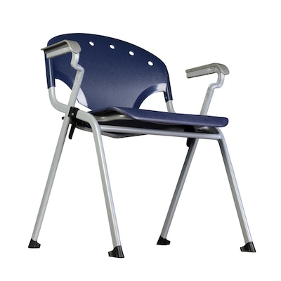 Regency Rico Plastic Classroom Training Stacking Chair, Navy Blue, 4/Pack (306-NV-4PK)