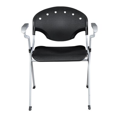 Regency Rico Plastic Classroom Training Stacking Chair, Black, 11/Pack (306-BK-11PK)