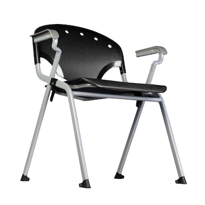 Regency Rico Plastic Classroom Training Stacking Chair, Black, 11/Pack (306-BK-11PK)