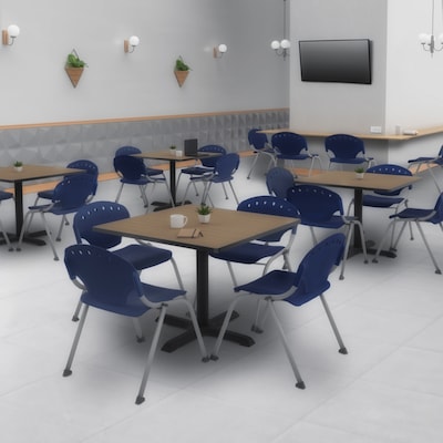 Regency Rico Plastic Classroom Training Stacking Chair, Navy Blue, 4/Pack (305-NV-4PK)