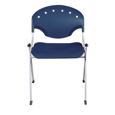 Regency Rico Plastic Classroom Training Stacking Chair, Navy Blue, 4/Pack (305-NV-4PK)