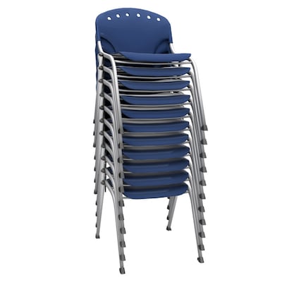 Regency Rico Plastic Classroom Training Stacking Chair, Navy Blue, 11/Pack (305-NV-11PK)