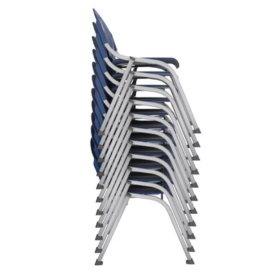 Regency Rico Plastic Classroom Training Stacking Chair, Navy Blue, 11/Pack (305-NV-11PK)