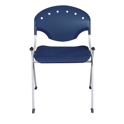 Regency Rico Plastic Classroom Training Stacking Chair, Navy Blue, 11/Pack (305-NV-11PK)