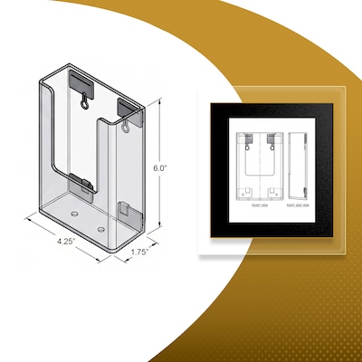 Azar Brochure Holder, Top Loading, Clear Plastic, 2/Pack (252112-M-2PK)