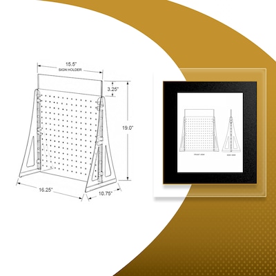 Azar 15.5" x 15.5" Pegboard, Clear (700515-CLR)