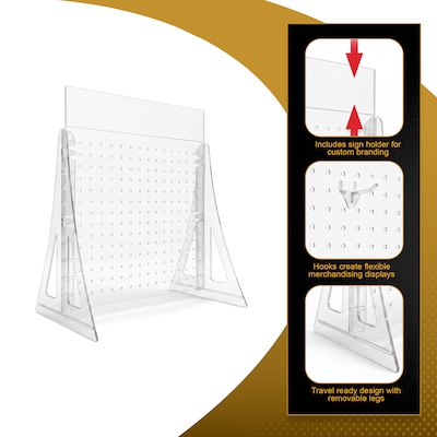 Azar 15.5" x 15.5" Pegboard, Clear (700515-CLR)