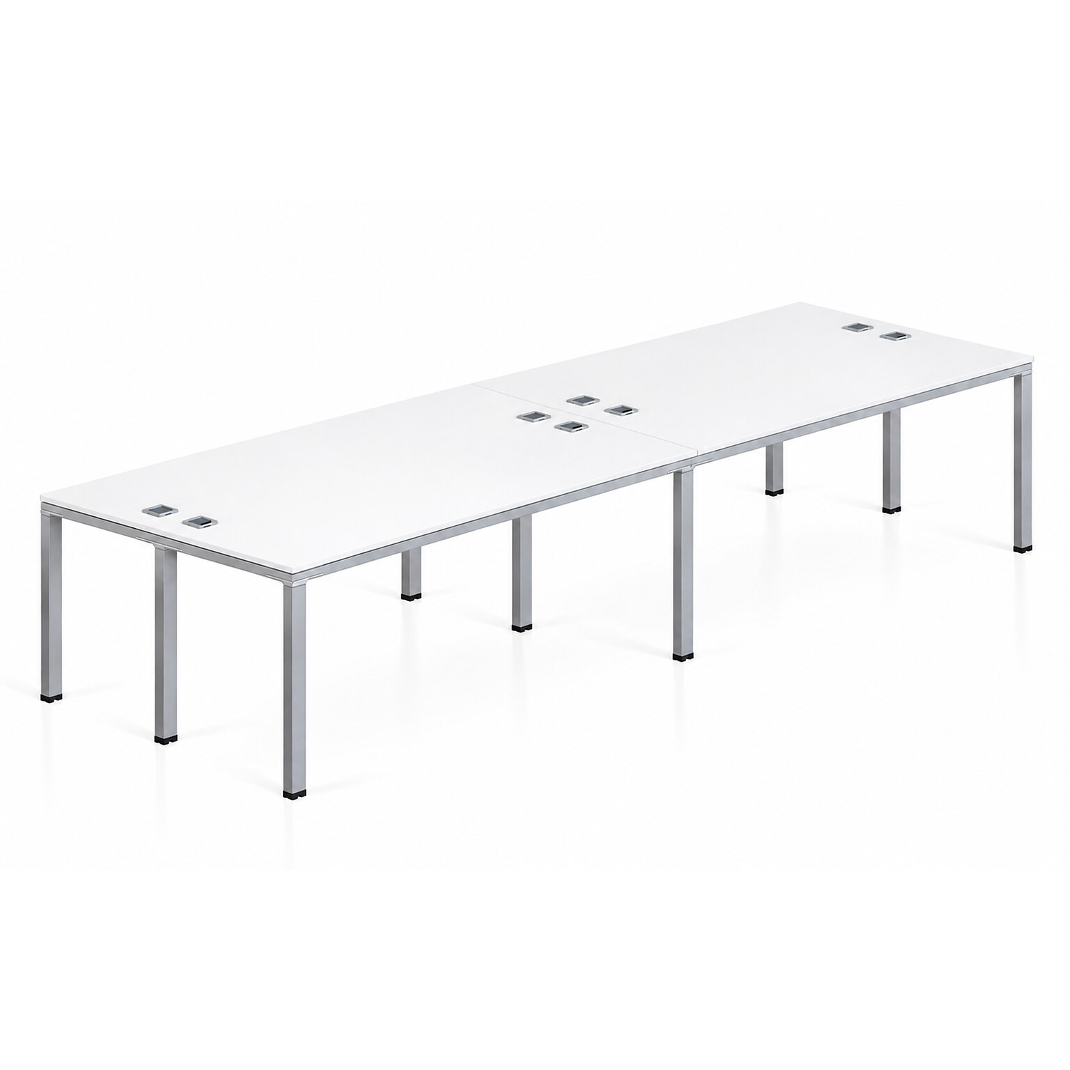 Boss Office Products Simple System 66W Desk, White, 4/Set (SGSD015-202-WT)