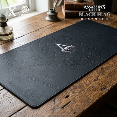 Lexip XXL Assassin's Creed Black Flag Resynced Tattoo Gaming Mouse Pad, Black(UBXLXMP0009)