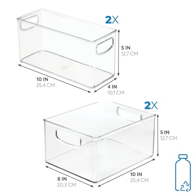 iDESIGN PET Organizer, Clear, 4/Set (95571N)