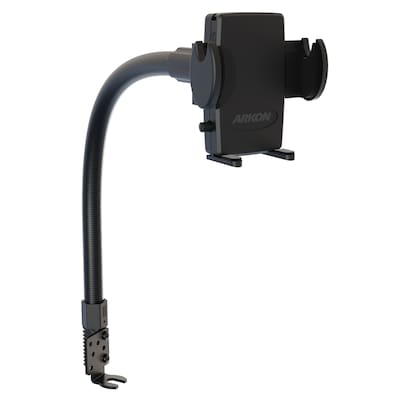 Arkon Mounts eat Rail or Floor Mount with Mega Grip Phone Holder for Cars and Trucks, Black (SM488L22)
