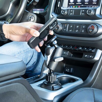 Arkon Mounts Magnetic MagSafe-Compatible Phone Holder with Car Cup Mount, Black (MGSRM23)