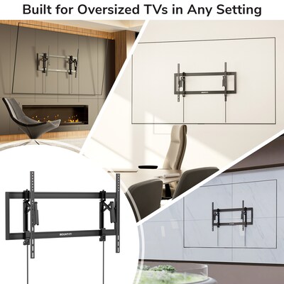 Mount-It! Heavy-Duty XL Advanced Tilt TV Wall Mount for 55 to 105 TVs, Holds Up to 176 lbs., Black (MI-413)