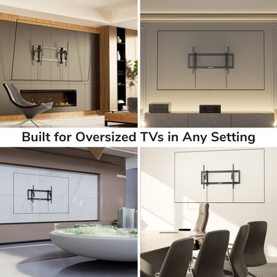 Mount-It! Heavy-Duty XL Advanced Tilt TV Wall Mount for 55" to 105" TVs, Holds Up to 176 lbs., Black (MI-413)